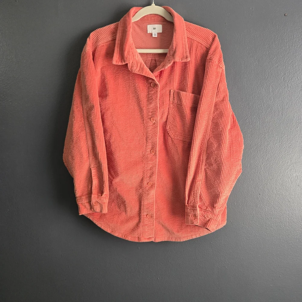BP By Nordstrom Coral Chunky Corduroy Shacket Shirt Jacket - Picture 3 of 4